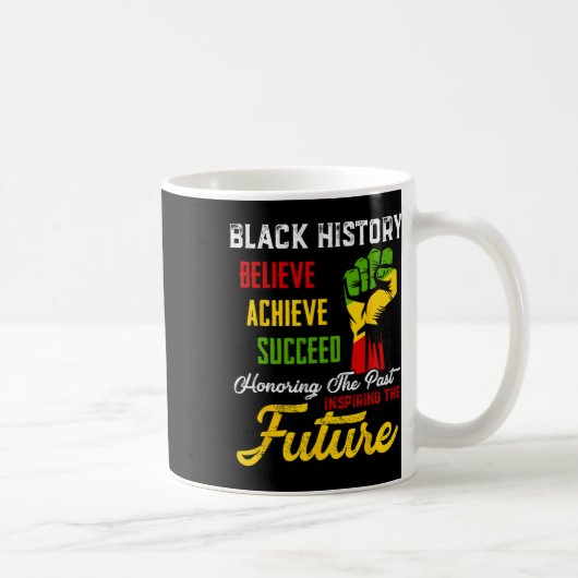 過去のインスパイア未来を讃える黒人久遠 コーヒーマグカップ (右)