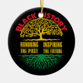 過去のインスパイア黒い歴史の月 セラミックオーナメント (正面)