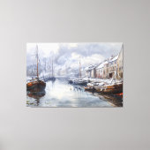 過去のエコー：ビクトリアン魚釣りライフ キャンバスプリント (正面)