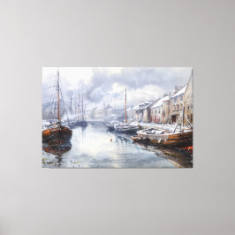 過去のエコー：ビクトリアン魚釣りライフ キャンバスプリント