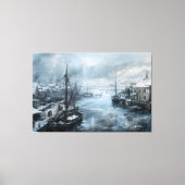 過去のエコー：ビクトリアン魚釣りライフ キャンバスプリント (正面)