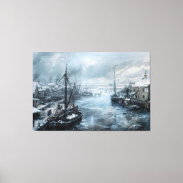 過去のエコー：ビクトリアン魚釣りライフ キャンバスプリント