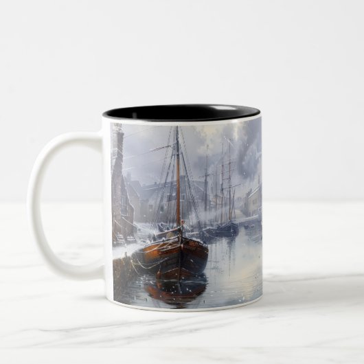 過去のエコー：ビクトリアン魚釣りライフ ツートーンマグカップ (左)