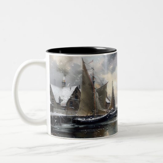 過去のエコー：ビクトリアン魚釣りライフ ツートーンマグカップ (左)