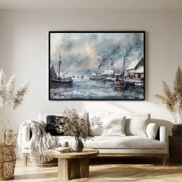 過去のエコー：ビクトリアン魚釣りライフ ポスター