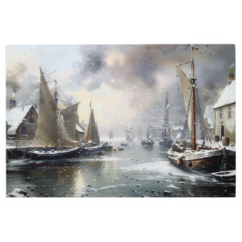 過去のエコー：ビクトリアン魚釣りライフ メタルプリント