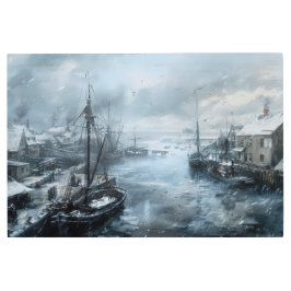 過去のエコー：ビクトリアン魚釣りライフ メタルプリント