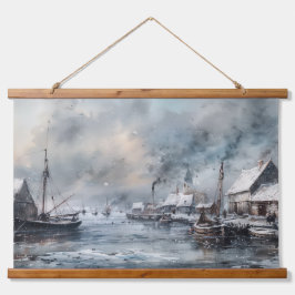 過去のエコー：ビクトリアン魚釣りライフ 吊り下げ型タペストリー