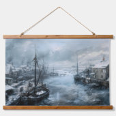 過去のエコー：ビクトリアン魚釣りライフ 吊り下げ型タペストリー (正面)