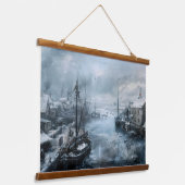 過去のエコー：ビクトリアン魚釣りライフ 吊り下げ型タペストリー (傾斜あり)