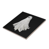 過去のハロウィンの幽霊の面白いイラスト タイル (側面)