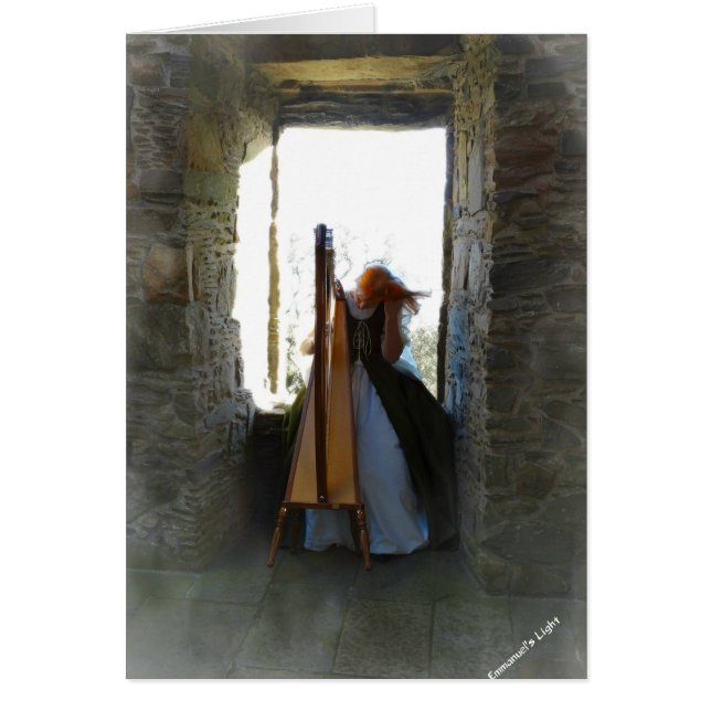 過去の空白のなカードからのハープ (正面)