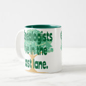 過去の車線 ツートーンマグカップ (正面左)