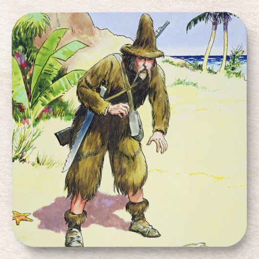 「過去へののぞき見」からのロビンソンCrusoe、publi コースター (正面)