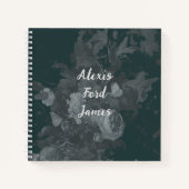 [過去を振り返るグレー]ヴィンテージアート ノートブック (正面)