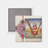 過去イニシャル'V'の描写 マグネット (正面/裏面)