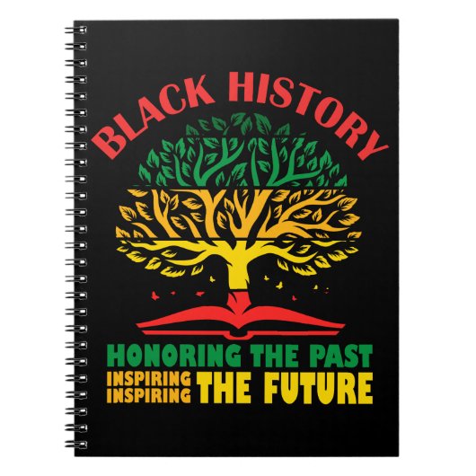 過去インスパイアの未来の黒史を讃える ノートブック (正面)