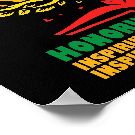 過去インスパイアの未来の黒史を讃える ポスター (角)