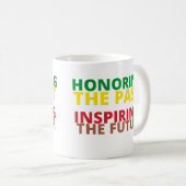 過去インスパイアの未来を称えミニマルる コーヒーマグカップ (正面右)