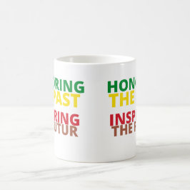 過去インスパイアの未来を称えミニマルる コーヒーマグカップ