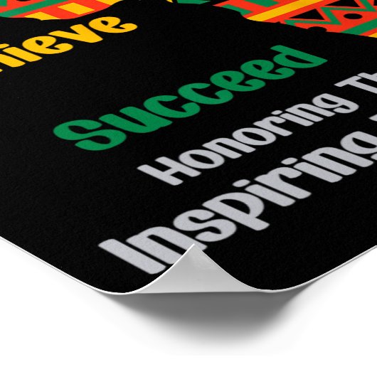 過去インスパイアの黒人歴史月間アフリカ ポスター (角)