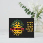 過去インスパイアの黒史の月を祝う ポストカード (スタンド正面)