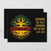 過去インスパイアの黒史の月を祝う ポストカード (正面/裏面)