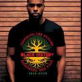 過去インスパイアの黒史の月を祝う Tシャツ