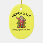 過去オーナメントを繋ぎ合せる系図学 セラミックオーナメント (正面)