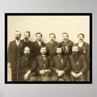 過去グランドマスターズDakota IOOF SD 1890 ポスター