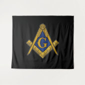 過去マスターフリーマソニックフリーマソニックロッジ タペストリー (正面(横))