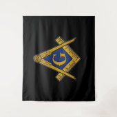 過去マスターフリーマソニックフリーマソニックロッジ タペストリー (正面)