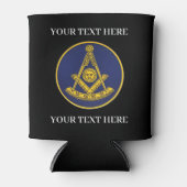 過去マスターフリーメーソンコンパスマソニック石積 缶クーラー (正面)