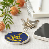 過去マスターフリーメーソンスクエアアンドコンパスマソニック キーホルダー (側面)