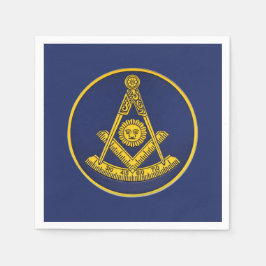 過去マスターフリーメーソンスクエアアンドコンパスマソニック スタンダードカクテルナプキン