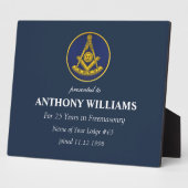 過去マスターフリーメーソンフリーメーソンマソニック フォトプラーク (側面)