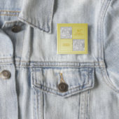 過去及び現在の写真の金記念日 缶バッジ (インサイチュ)