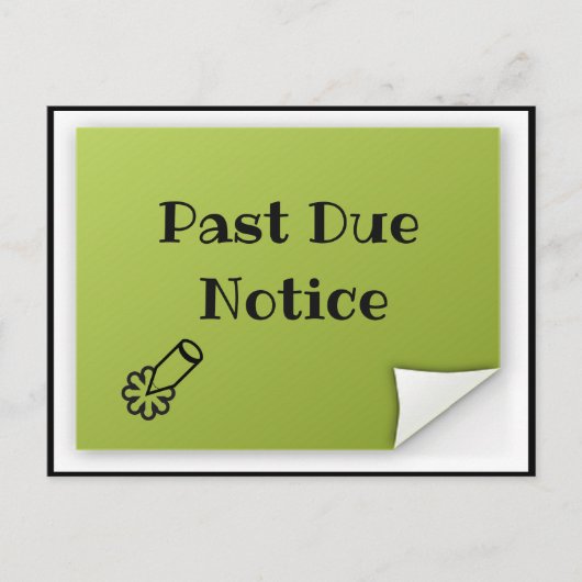 過去期限通知はがき ポストカード (正面)