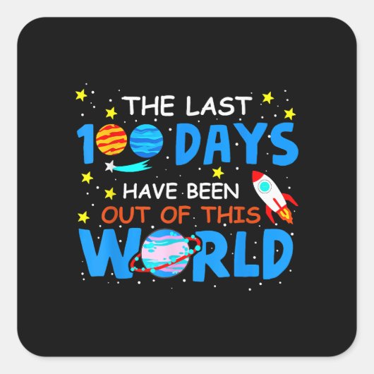 過去100件の日がこの世界から出ている – 100Da スクエアシール (正面)