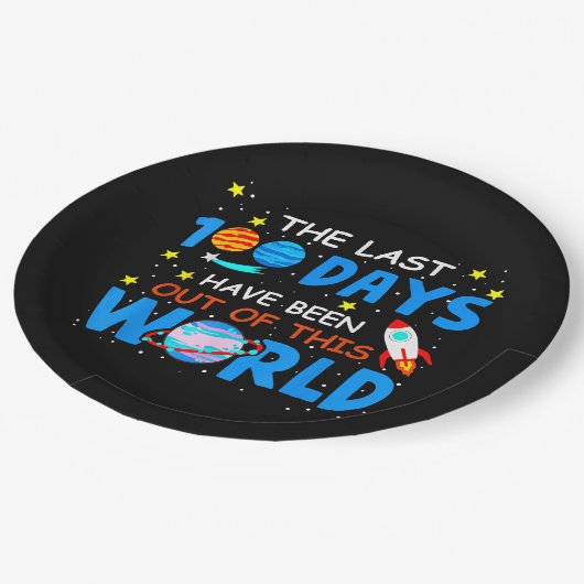 過去100件の日がこの世界から出ている – 100Da ペーパープレート (アングル)