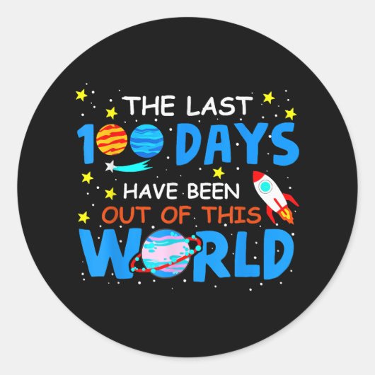 過去100件の日がこの世界から出ている – 100Da ラウンドシール (正面)