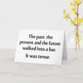 過去、現在、そして未来はバーに入った… カード (黄色い花)