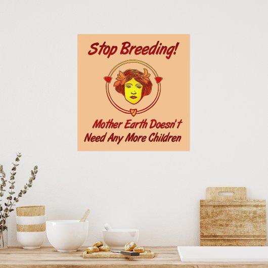 過多ストップ人口 ポスター (キッチン)