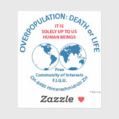 過少人口認識度 シール (シート)