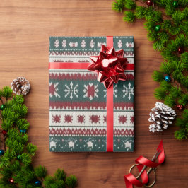 過度にフェスティバルの醜いクリスマスセーター ラッピングペーパー