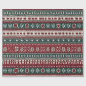 過度にフェスティバルの醜いクリスマスセーター ラッピングペーパー (フラット)