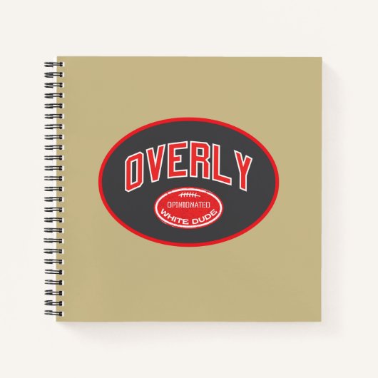 過度に意欲的な白人の男 ノートブック (正面)