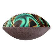 過度に曲がったテープはアクアマリンとコーヒーの溝 アメリカンフットボール (回転90)