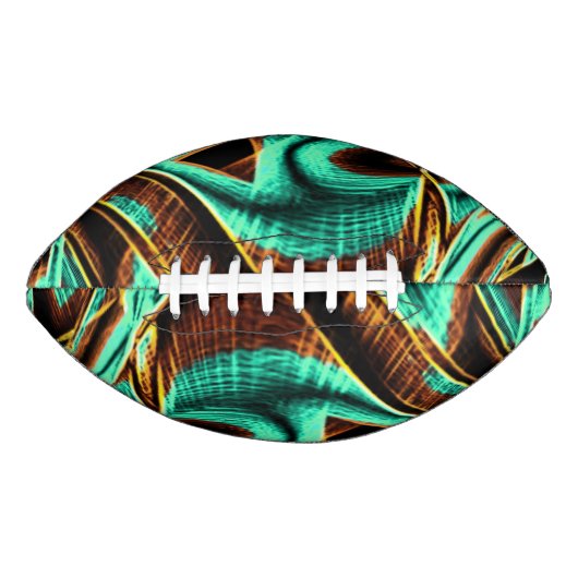 過度に曲がったテープはアクアマリンとコーヒーの溝 アメリカンフットボール (正面)