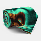 過度に曲がったテープはアクアマリンとコーヒーの溝 ネクタイ (ロール)